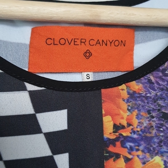 Clover Canyon Tank Top Multi Checkered Floral Stripe Sleeveless - Picture 2 of 8